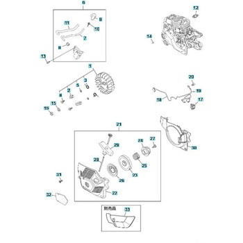 335071131 [mA GW`F[\[ GZ3750 i FlywheelC ignitionC and starter group [mA XvO 65207250