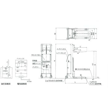 マスト式リフト 油圧・電動式 HAMACO ハンドリフター(ハンド マスト式リフト 油圧・電動式 HAMACO ハンドリフター(ハンド