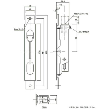 ステンレスフランスオトシ 3003/3003-R 末広金具(SUEHIRO)