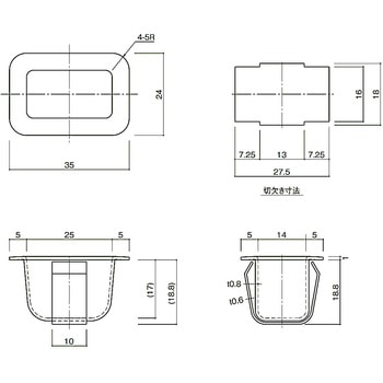 ハメコミ・フランスオトシウケ 末広金具(SUEHIRO)