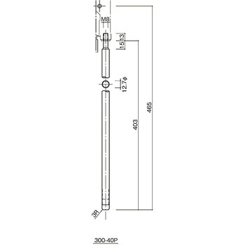 フランスオトシパイプロッド 300-25P/300-35P/300-40P/300-55P 末広金具(SUEHIRO)