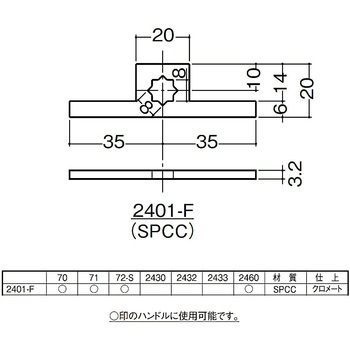 ハンドル止金 末広金具(SUEHIRO)