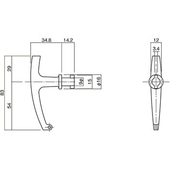 ハンドル 70H ハンドル 末広金具(SUEHIRO)