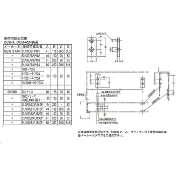 ドアーチェック裏板 DCB-A 末広金具(SUEHIRO)