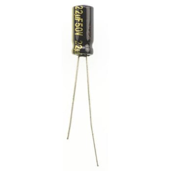 Panasonic コンデンサ 22μF， ，50V dc， EEUFM1H220 Panasonic(パナソニック)