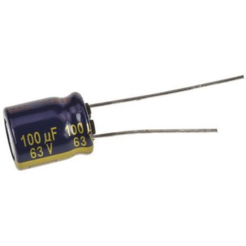 Panasonic コンデンサ 100μF， ，63V dc， EEUFC1J101B Panasonic(パナソニック)
