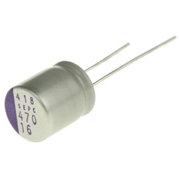 Panasonic ポリマーコンデンサ，SEPC，470μF，16V dc，16SEPC470M Panasonic(パナソニック)