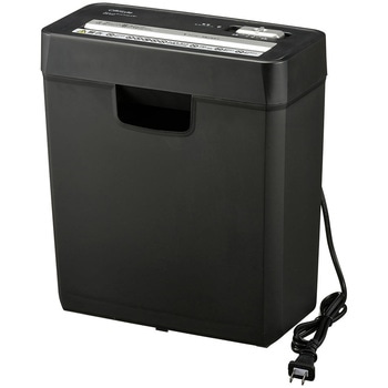 ストレートカットシュレッダー A4対応 6枚細断 ダストボックス付 オーム電機