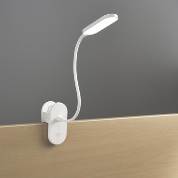 LEDクリップライト 昼白色 ホワイト 充電式 3段階調光 フレキシブルアーム オーム電機
