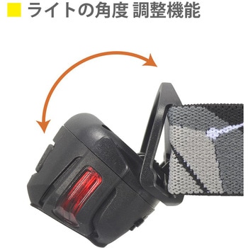 LEDヘッドランプ 350lm モーションセンサー USB充電 防水IPX4 オーム電機