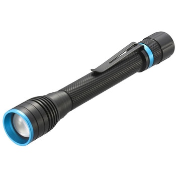 LEDクリップ付きズームライト 240lm 防水IPX4 3モード照射 集光散光 オーム電機