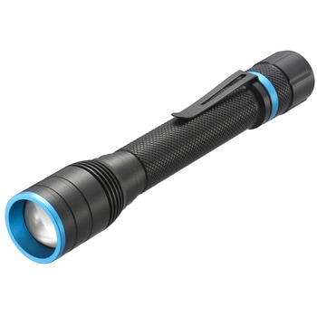 LEDクリップ付きズームライト 360lm 防水IPX4 3モード照射 集光散光 オーム電機