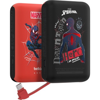BoostCharge 20W ケーブル内蔵 モバイルバッテリー10000mAh スパイダーマン BELKIN(ベルキン)