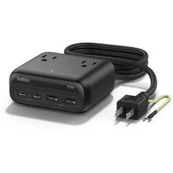 3口充電ステーション(AC差込口×3 USB-Aポート×2 USB-Cポート×2 70W) BELKIN(ベルキン)