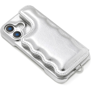 Volume Wavy Puff(silver) for iPhone 17 ユニケース