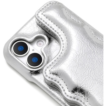 Volume Wavy Puff(silver) for iPhone 17 ユニケース