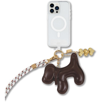 UNIVERSAL PHONE CROSSBODY STRAP WITH PLUSH ANIMAL CHOCOLATE DOG Sonix