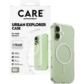 iPhone 17 CARE by PanzerGlass Flagship Case Transparent Urban Combat w. White MagSafe CARE