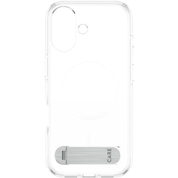 iPhone 17 CARE by PanzerGlass Feature Case Transparent w. Color Kickstand & MagSafe CARE