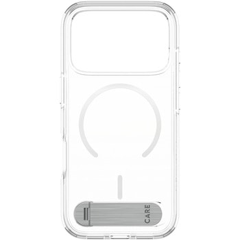 iPhone 17 Pro CARE by PanzerGlass Feature Case Transparent w. Color Kickstand & MagSafe CARE