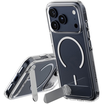 iPhone 17 Pro CARE by PanzerGlass Feature Case Transparent w. Color Kickstand & MagSafe CARE