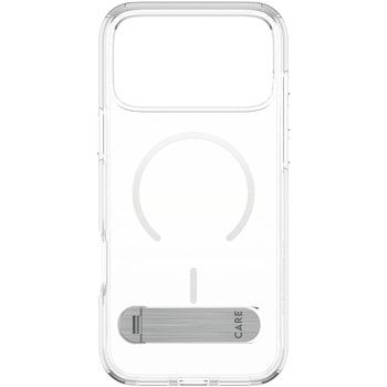 iPhone 17 Pro Max CARE by PanzerGlass Feature Case Transparent w. Color Kickstand & MagSafe CARE