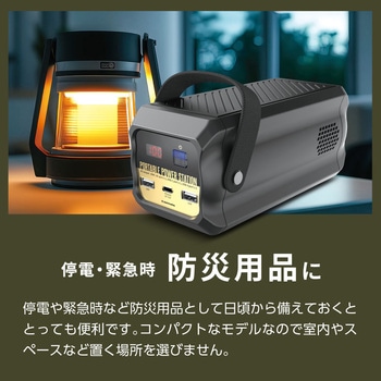 ポータブル電源80W 多摩電子