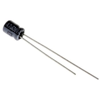 Panasonic コンデンサ 4.7μF， ，35V dc， ECEA1VKS4R7 Panasonic(パナソニック)