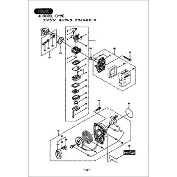 l エンジン キャブレタ リコイルスタータ 部品 スタータノブ Bigm 丸山製作所 刈払用品 補修部品 通販モノタロウ