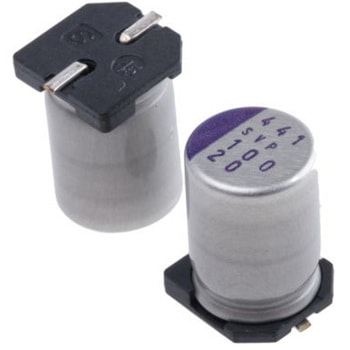 Panasonic ポリマーコンデンサ，SVP，100μF，20V dc，20SVP100M Panasonic(パナソニック)