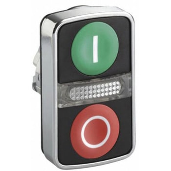 Schneider Electric， 押しボタンヘッド， Harmony XB4 モーメンタリ， 緑 ， 赤 シュナイダーエレクトリック