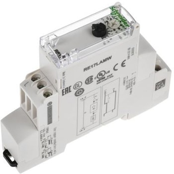 RE17LAMW Schneider Electric タイマーリレー オンディレー 24 → 240V ac/dc DINレール 1個 ...