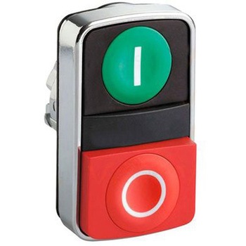Schneider Electric， 押しボタンヘッド， Harmony XB4 モーメンタリ， 緑 ， 赤 シュナイダーエレクトリック