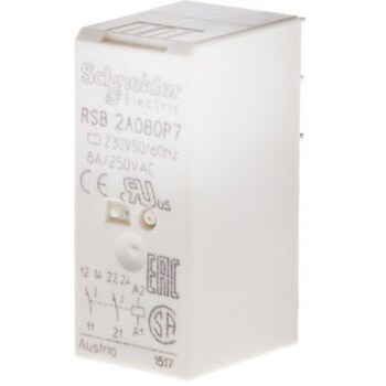 RSB2A080P7 Schneider Electric パワーリレー 230V ac， 2c接点 基板実装タイプ 1個 シュナイダー ...