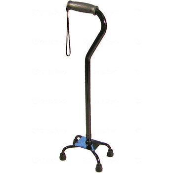 モア四点杖/ブラック/S ウェルケアバンク