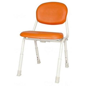 ユニプラス コンパクトシャワーチェア(スマートタイプ)/レッドオレンジ/- 幸和製作所