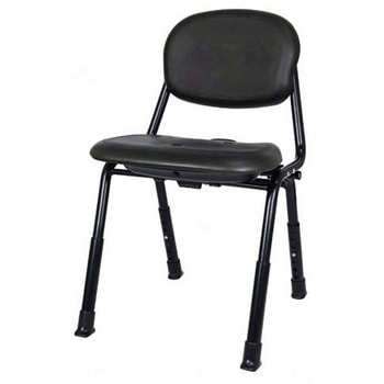 ユニプラス コンパクトシャワーチェア(スマートタイプ)/ブラック/- 幸和製作所