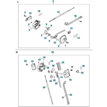 ゼノア エンジン刈払機 BCZ315 部品 Throttle control ゼノア