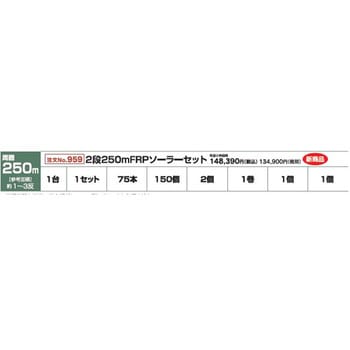 2段250mFRPソーラーセット 末松電子製作所
