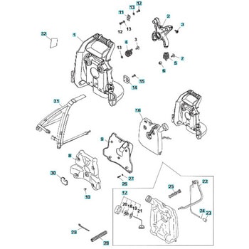 ゼノア エンジン刈払機 BKZ315 部品 フレーム ゼノア