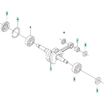 ゼノア エンジンチェーンソー GZ360 部品 クランクシャフト - ゼノア