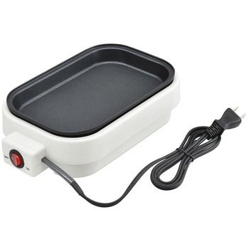 ミニホットプレート 卓上調理用 フッ素加工 軽量コンパクト お手入れ簡単 オーム電機