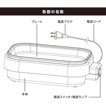 ミニホットプレート 卓上調理用 フッ素加工 軽量コンパクト お手入れ簡単 オーム電機