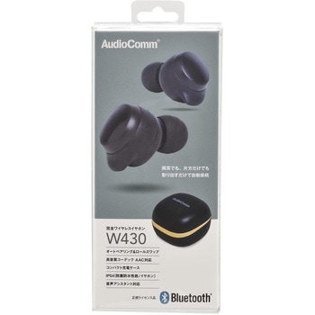 完全ワイヤレスイヤホン ブラック 高音質 通話対応 防水IP54 Bluetooth5.3 オーム電機