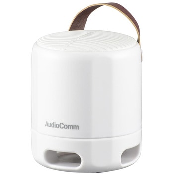 ワイヤレスラウンドスピーカー ホワイト 全方位重低音 TWS対応 Bluetooth5.3 オーム電機