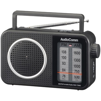 AM/FMポータブルラジオ ワイドFM対応 AC/DC2電源 大型スピーカー搭載 オーム電機