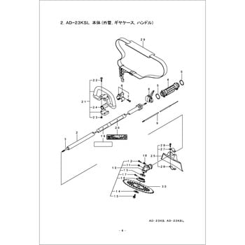 219195 AD-23KSL 本体(外管，ギヤケース，ハンドル)部品 ハモノボスB 1個 BIGM(丸山製作所) 【通販モノタロウ】