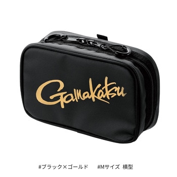 GM2610 アディショナルポーチ 横型 ブラック×ゴールド - がまかつ Gamakatsu