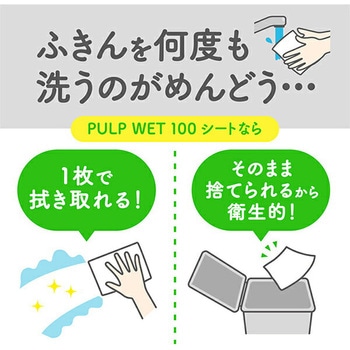 スコッティ ウェットティッシュ 100枚入 除菌 アルコールタイプ PULP WET 100 日本製紙クレシア
