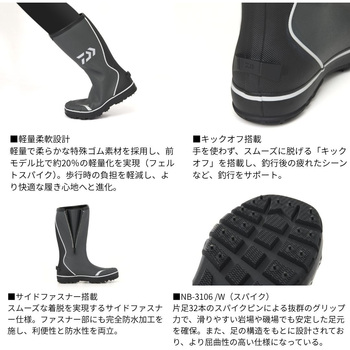 NB-3106 ネオブーツ(ノーマル/スパイクソール) DAIWA(ダイワ)